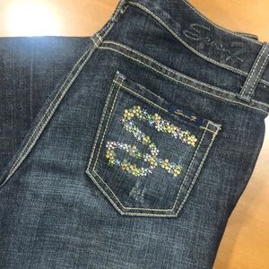 Seven7 Flare Jeans, Size 4